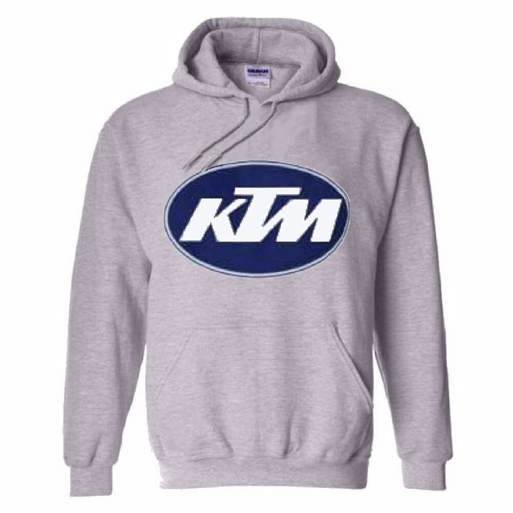 KTM Logo Gray Pullover Hoodie - NEW Fast Ship